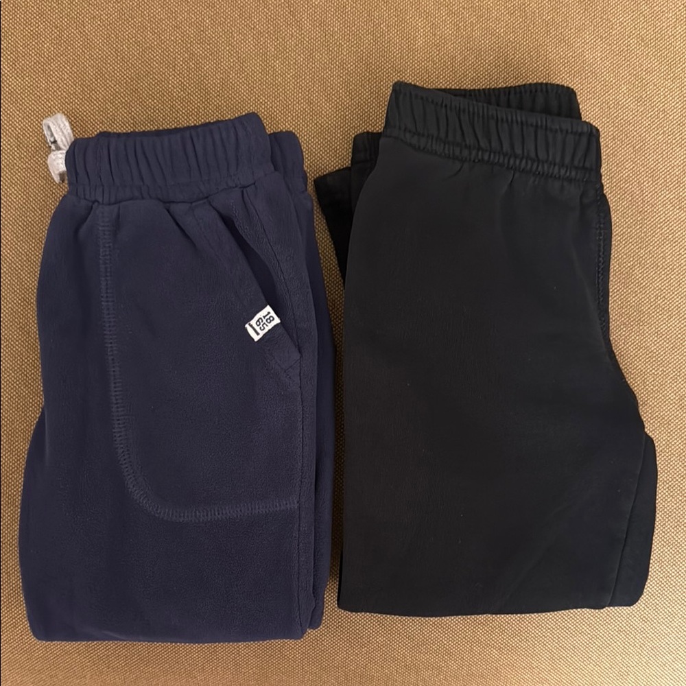 Toddler Size 4T Black and Blue Sweatpants Relaxed Fit Elastic Waistband